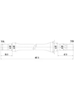 ПОЛУОСЬ MAZDA 626 GD, правый