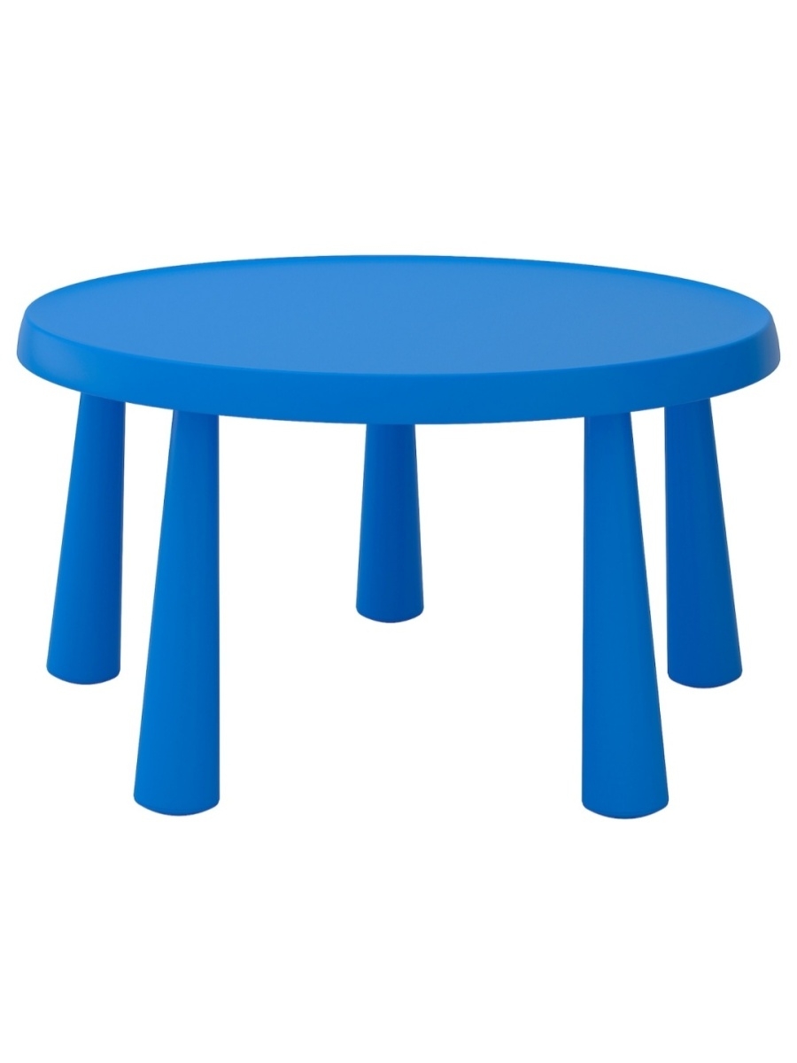 Круглый стол икеа синий детский