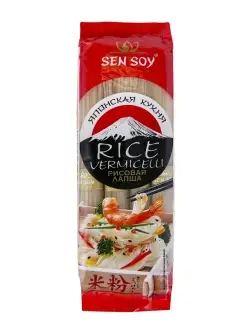 Рисовая Лапша RICE VERMICELLI Сенсой 500 гр