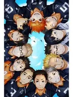 Постер волейбол Haikyuu karasuno