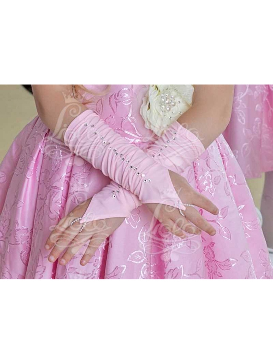 Перчатки детские розовые