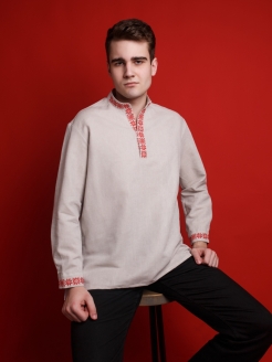 Рубашка льняная сорочка мужская вышивка Этно Пипл. 66370616 купить за 3 600 ₽ в интернет-магазине Wildberries