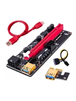 Райзер для видеокарты Riser ver. 009S MOLEX PCI-E 1X 16X PCI…