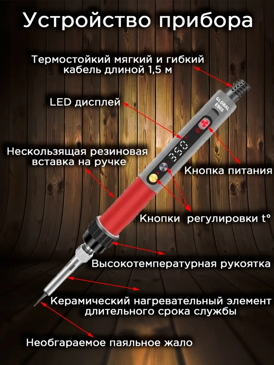 Паяльник CXG E90S со спящим режимом, 90 Вт CXG 66963953 купить в  интернет-магазине Wildberries