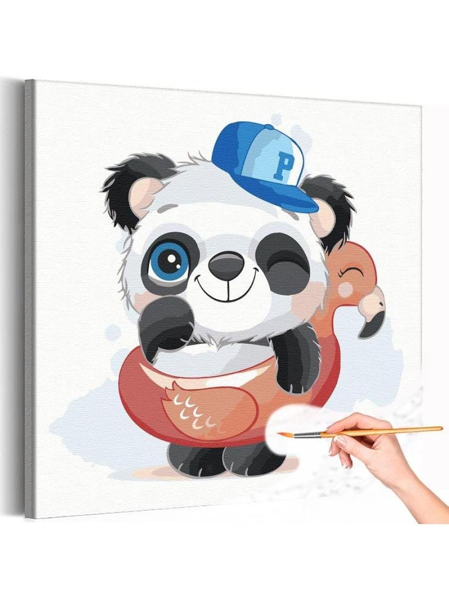 Панда в кружке рисунок