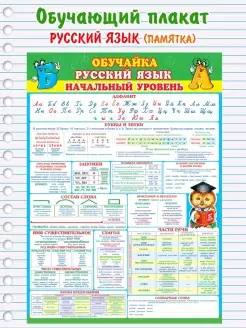 Плакаты обучающие постер для начальной школы русский язык