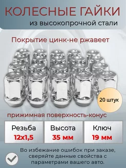 Гайки колесные 12х1.5