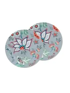 Набор из 2-х тарелок Flower Festival Light Blue, 17 см