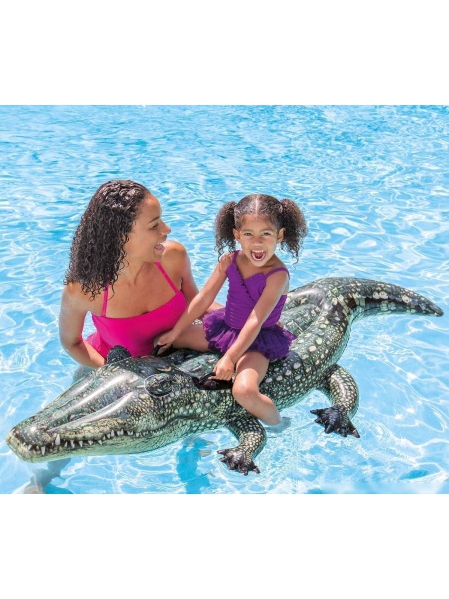 Надувной матрас крокодил для плавания большой