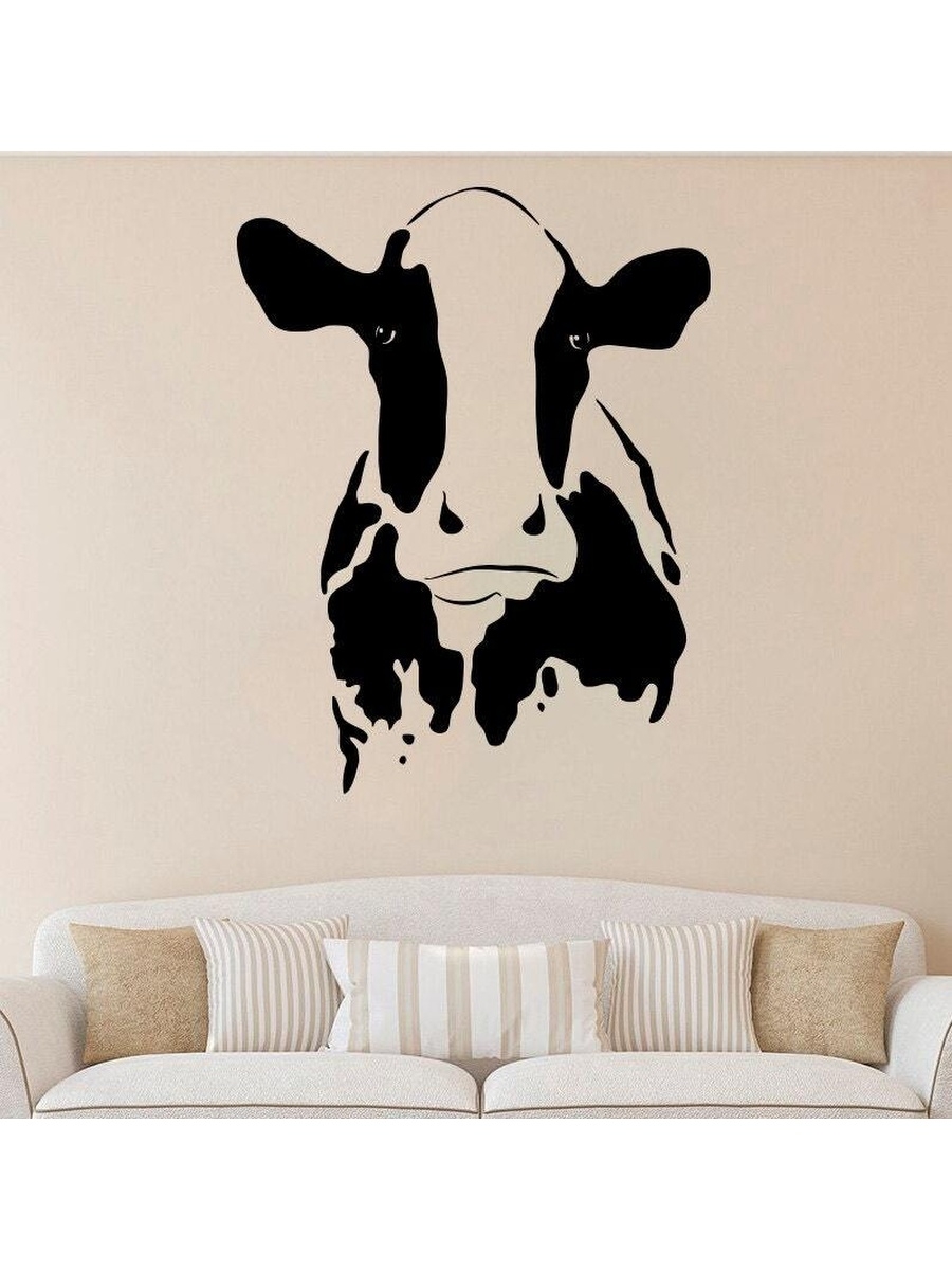 Стена с принтом коровы