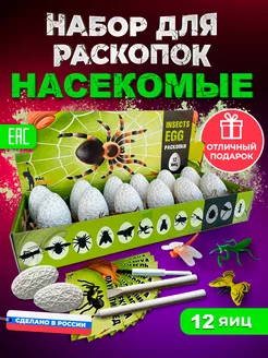 Раскопки для детей Насекомые 12 яиц