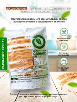 Каша макробиотическая пшеничная со льном перфект органикс