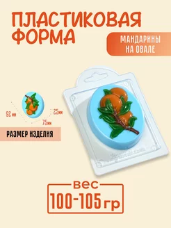 Мандарины на овале форма для мыла