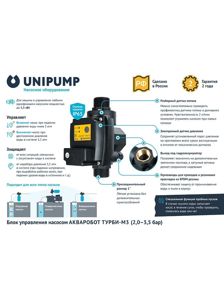 Турби unipump схема подключения