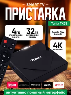 ТВ смарт приставка TX6S, Allwinner H616 4+32 Smart TV