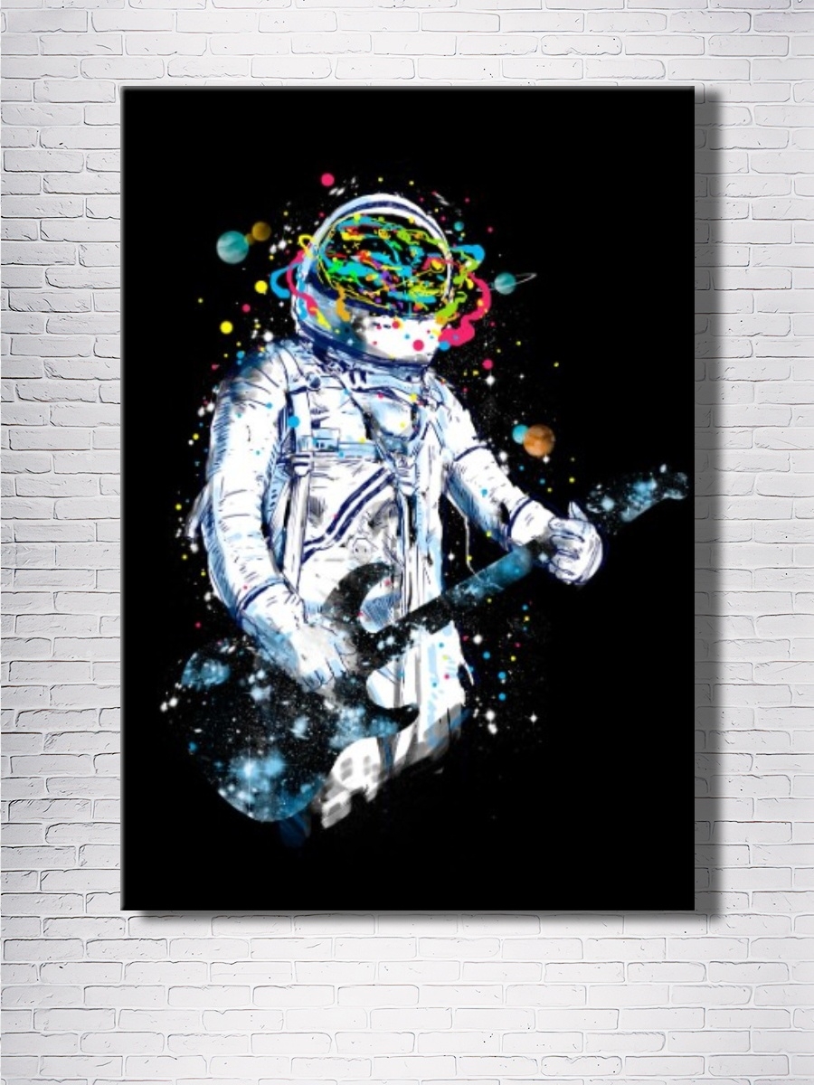 Космонавт с гитарой арт
