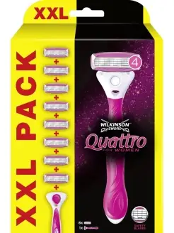 Quattro for Women Бритва женская с 8 сменными кассетами